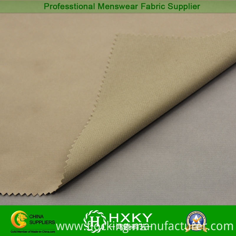 Brushed Plain Dyed Stretch Polyester Fabric for Windbreaker or Jacket
